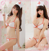 Kaamastra Women's White and Red Nurse Costume Set